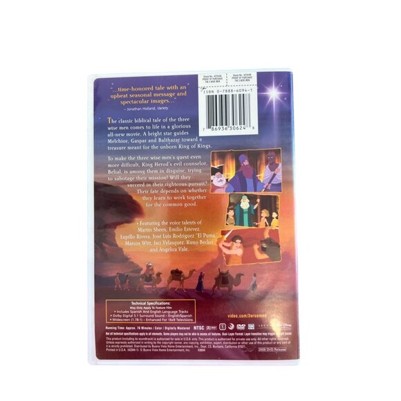 The 3 Wise Men DVD 2005 Animated Movie Martin Sheen Emilio Estevez Pre-Owned - Picture 4 of 4